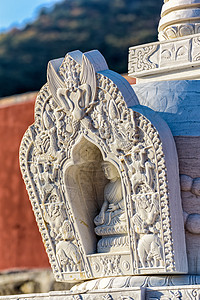 蒙古族文化佛龛雕塑背景