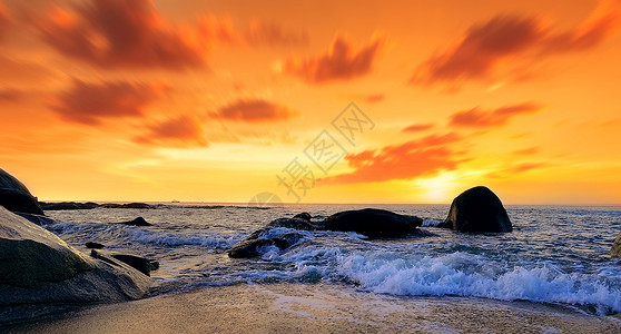 海浪之美泰国沙美海边背景