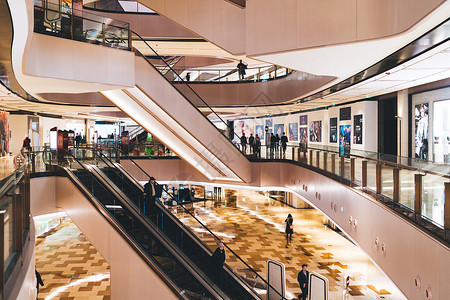 购物中心优惠券商场购物中心室内环境背景