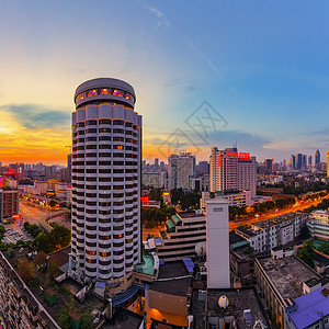 湖北武汉亚洲大酒店高清接片全景图片素材