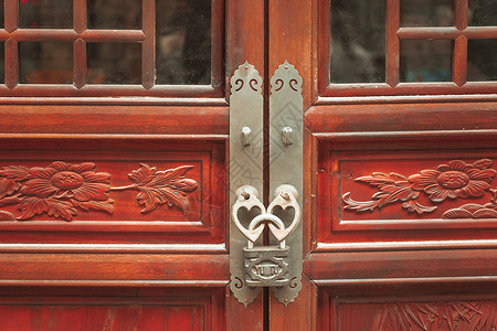 中式门窗背景图片