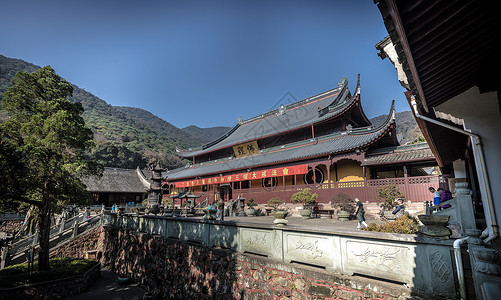 宁波天童寺佛教建筑天童寺高清图片