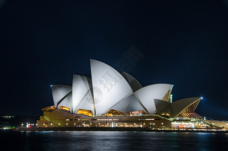 悉尼地标悉尼歌剧院夜景背景