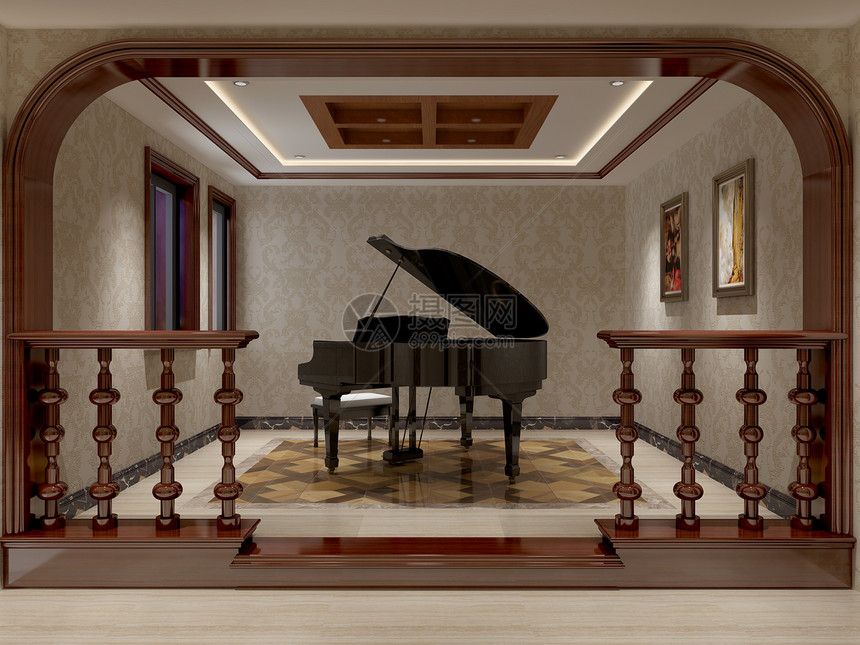 钢琴房室内效果图
