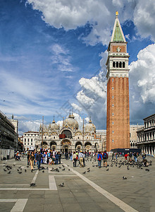 圣马可钟楼意大利威尼斯风光背景