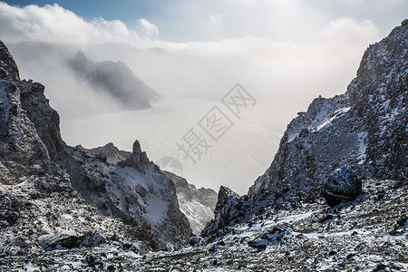 东北滑雪长白山冬天背景