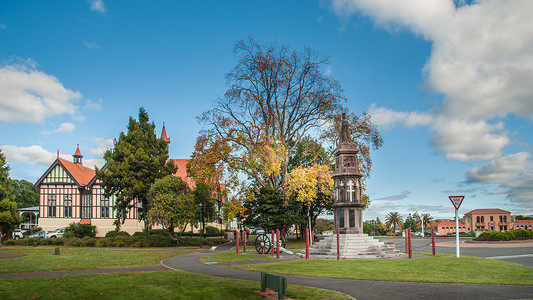 新西兰罗托鲁阿政府花园高清图片