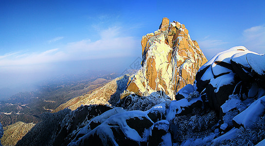 天柱山雪景720度素材高清图片