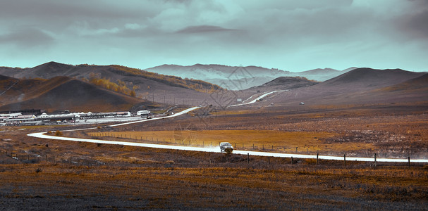 车野外在路上背景