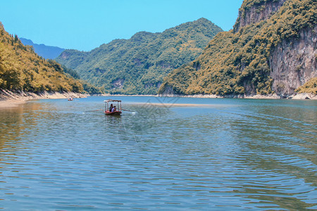 山河秀丽湖北宜昌三峡背景