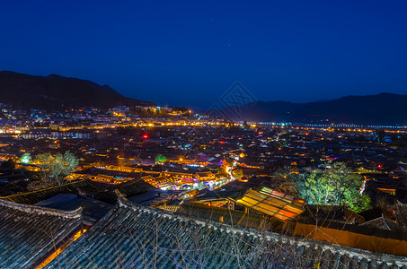 丽江古城夜景图片