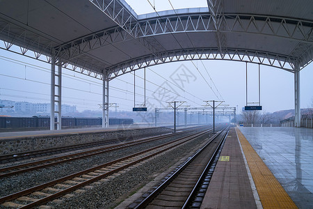 高铁站台背景铁路高清图片素材