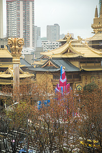上海静安寺局部环境背景图片