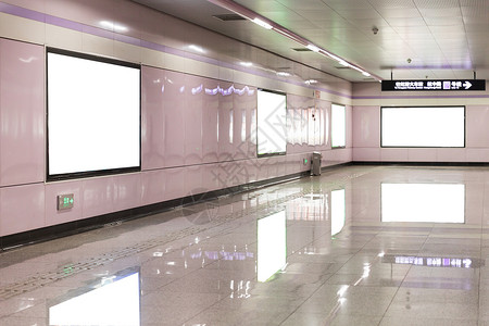 图片宣传栏地铁商场空白灯箱广告位背景