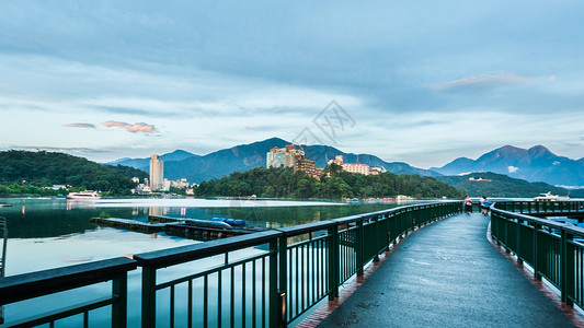 台湾日月潭休闲步道背景