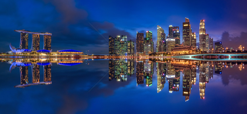 新加坡滨海湾全景高清大图