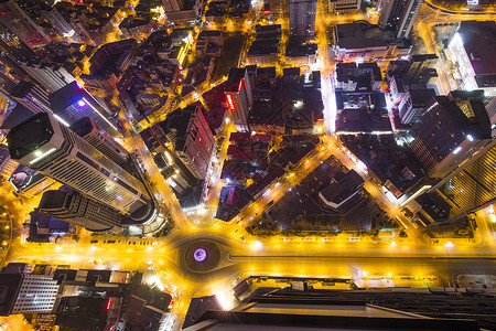 现代城市大连夜景高楼高清图片素材