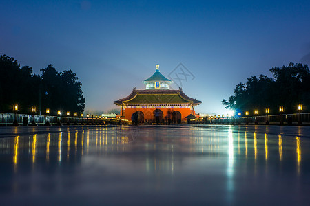 北京天坛夜景祈年殿高清图片素材