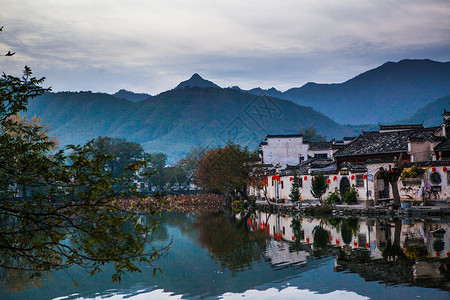 美丽宏村安徽宏村背景