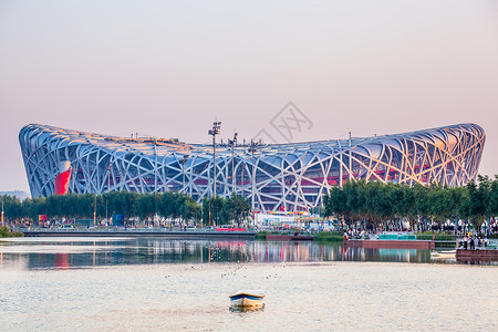 北京国家体育场鸟巢现代建筑高清图片素材