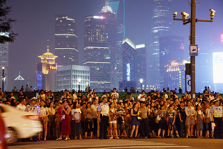 市中心夜景外滩高清图片素材