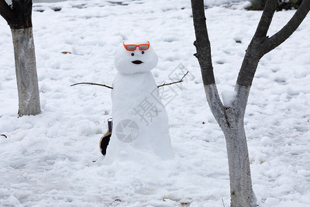 可爱的雪人冬天高清图片素材