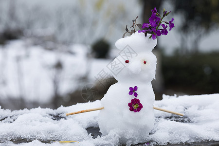 可爱的雪人寒冬高清图片素材