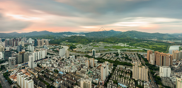 城市和田园城市 阳光高清图片