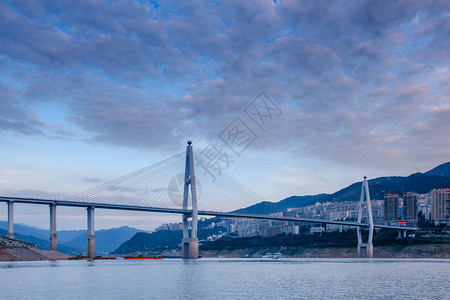 宜昌东站湖北宜昌长江大桥背景