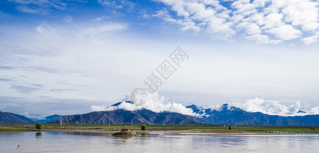 藏区风景背景图片