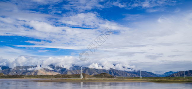 藏区风景白云高清图片素材