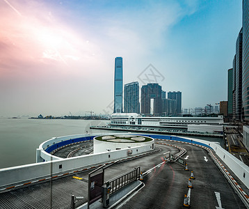 香港海滨公路背景