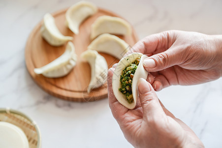 水饺包饺子团聚高清图片