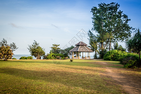 圣托里尼公园泰国旅行背景