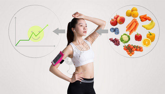 食摄运动健身养生设计图片