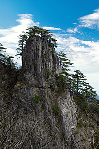 旅游名胜地黄山风景背景