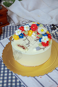 花之密语蛋糕背景图片