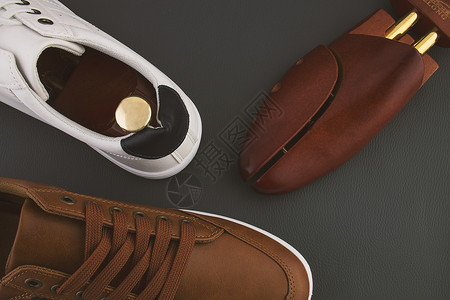 纯手工制作标签手工皮鞋静物素材背景