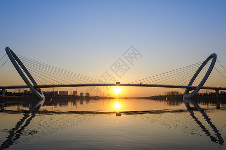 建筑渐变日落南京眼背景