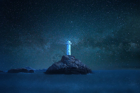 舟山海岛灯塔背景图片