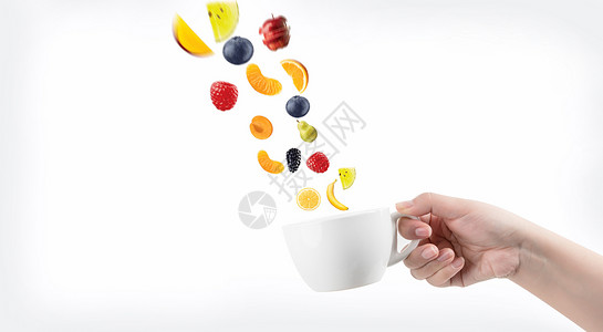 水果杯子健康饮食设计图片