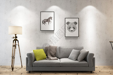 动物抱枕客厅设计设计图片