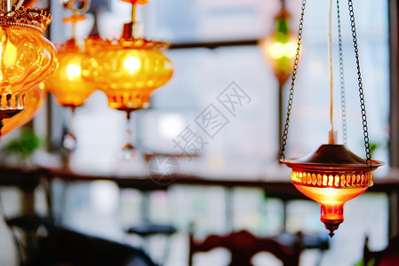 咖啡馆灯具背景图片