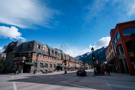 加拿大班夫小镇背景图片