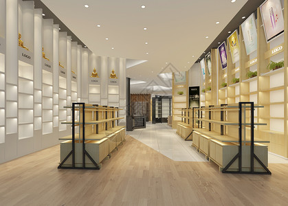 地板展厅现代简约风卖场展厅室内设计效果图背景