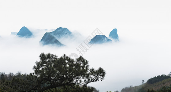 水墨山川水墨丹青背景