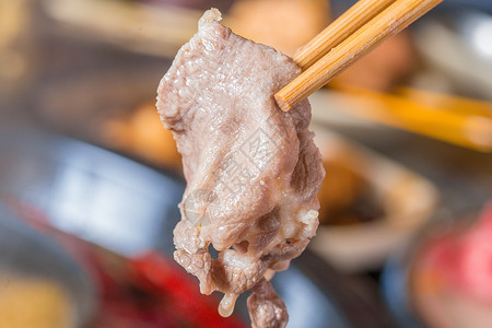 火锅涮羊肉卷高清图片