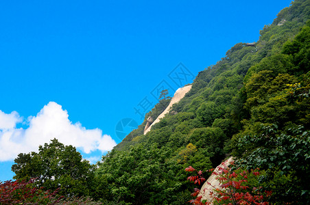 华山风景背景图片