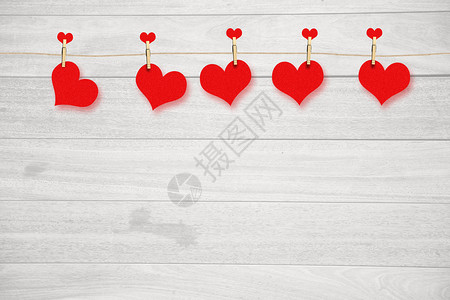 素材心型情人节木板背景设计图片