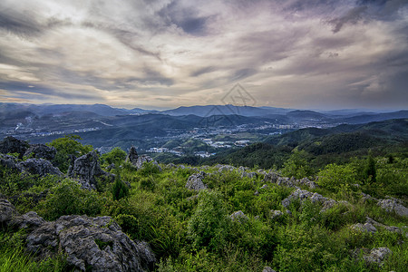 山河城市大山风景背景